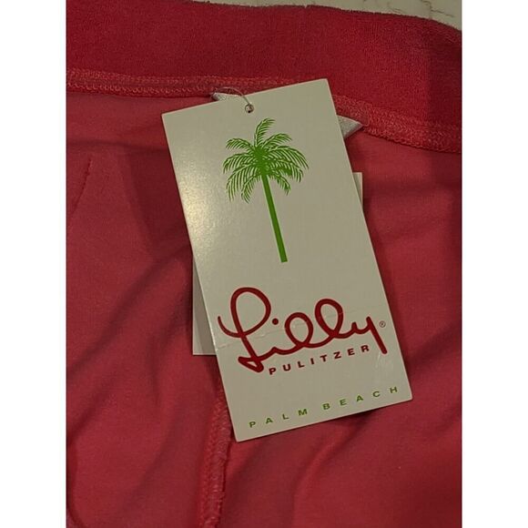 Lilly Pulitzer New Old Stock Pink Velour Keri Pants Drawstring Loungewear | XL - Picture 8 of 9